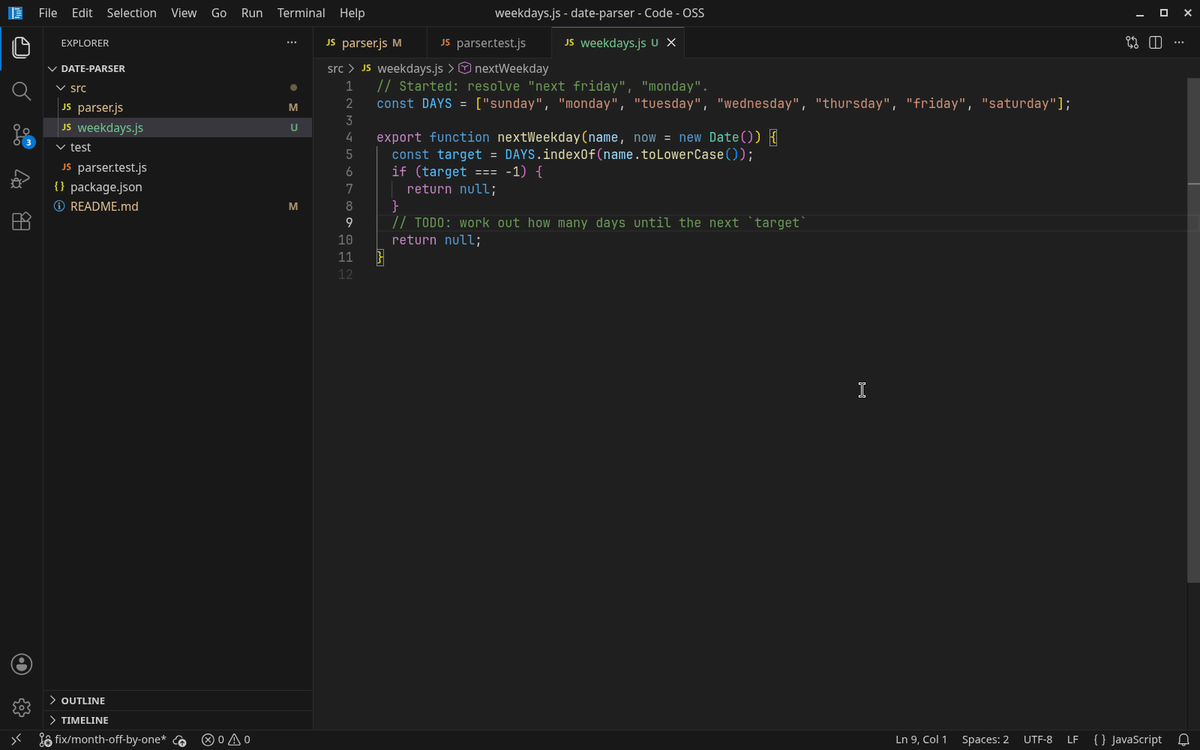 Retramo in VS Code: you leave, an agent commits a fix while you're away, and when you run “I'm back” the panel shows what you were in the middle of, the new commit, the changed files, and a diff of only what changed since you left.